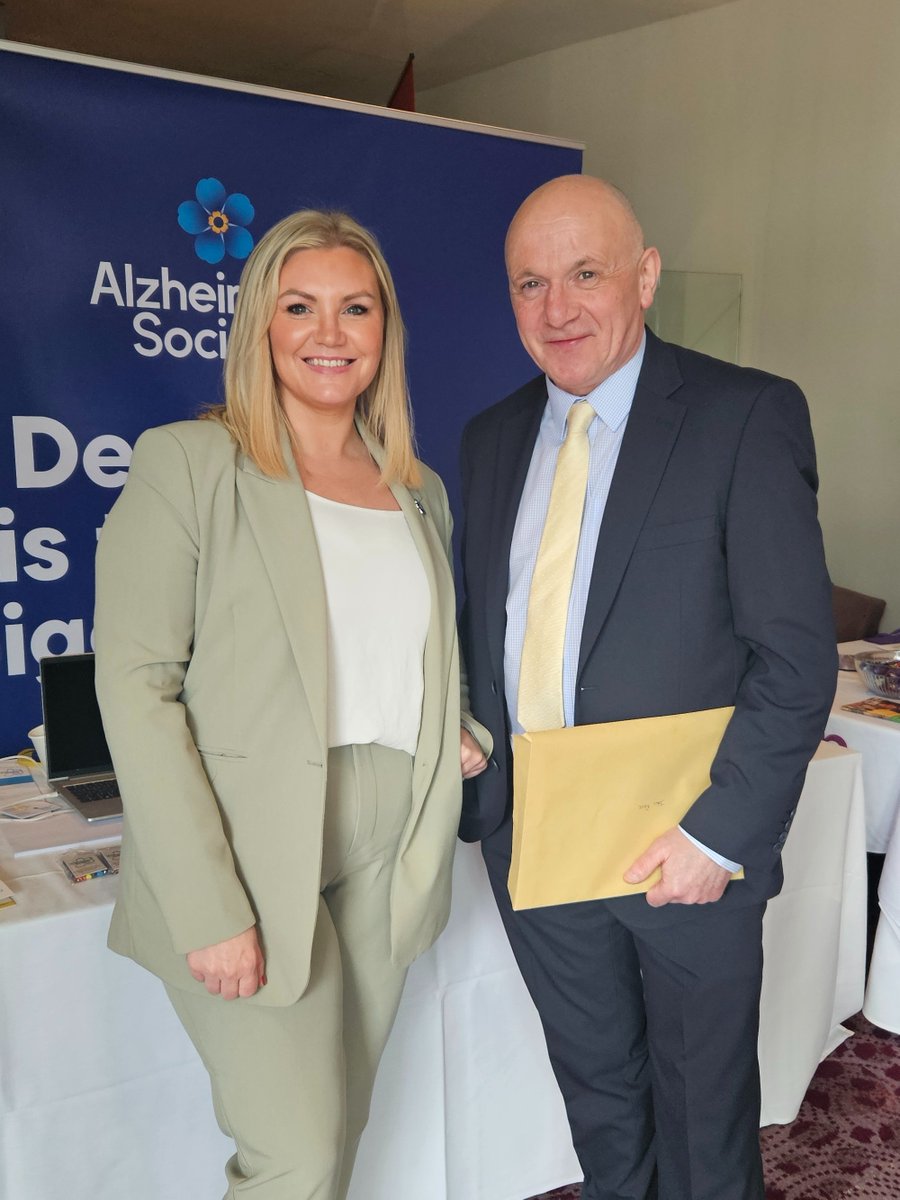 Thank you to Deputy Speaker of the @niassembly @JohnBlairMLA calling by the stall today at #APNI2024. We look forward to chatting with him in our meeting in March about how we can work together to tackle the challenge of #dementia.