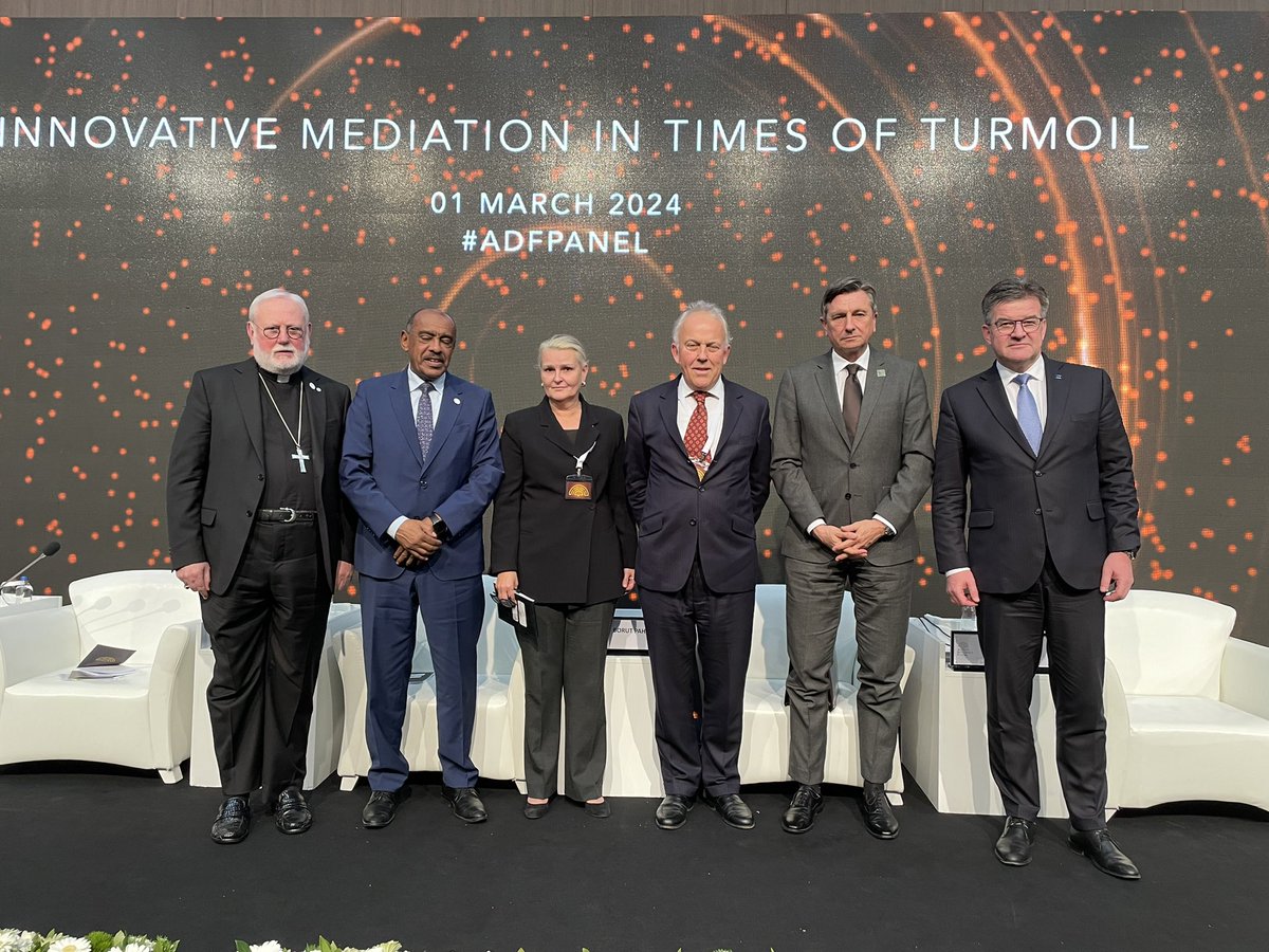 Respect to #ADF2024 @MFATurkiye for focusing on essential role of diplomacy at a time of turmoil, political polarisation & widening conflict. Rich discussion w knowledgeable panel on innovative approaches to mediation; integrity, urgency & leverage