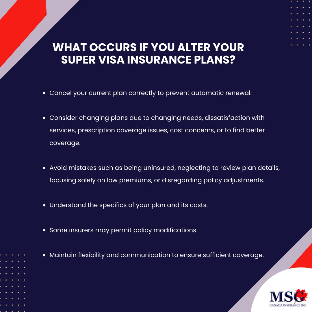 parentsupervisa's tweet image. Learn all about what occurs if you alter your super visa insurance plans?

#parentsupervisa #visainsurance