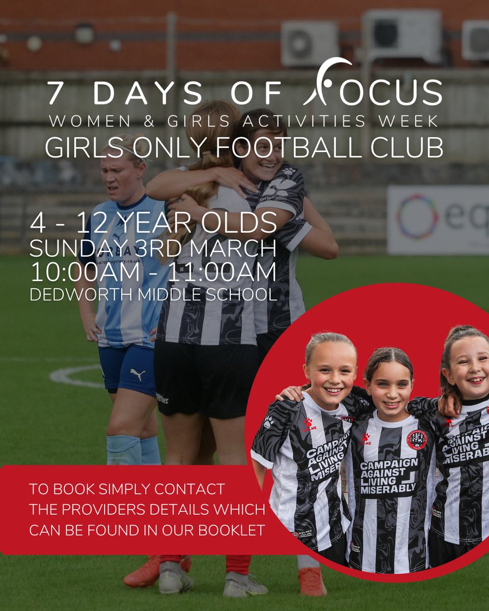 👧 Get involved in our Girls Only Session tomorrow morning at Dedworth Middle School! Details on how to join us are below. Read the full Women and Girls Week schedule 👉 maidenheadunitedfc.org/news/women-gir… @LeisureFocus