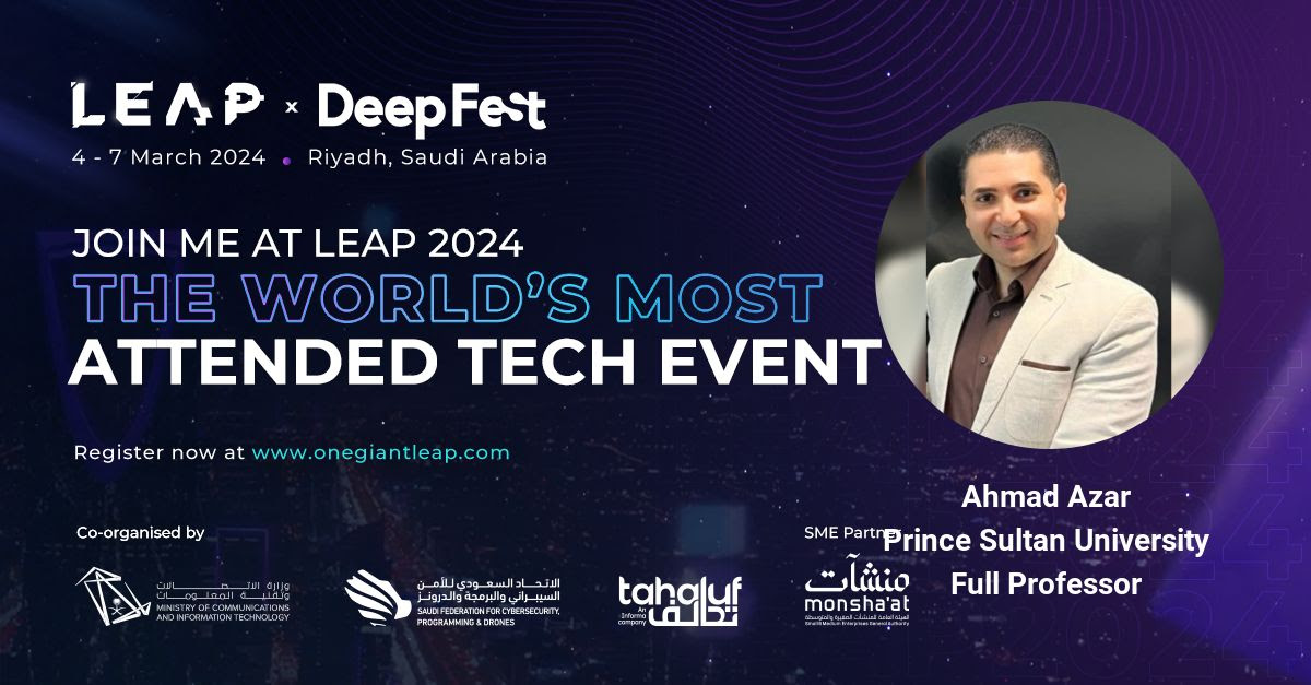 ASSCLAB-PSU (@assclab) on Twitter photo I just registered to join the world's most-attended tech event #LEAP24. LEAP will be back in Riyadh from 4-7 March 2024 and co-located with global AI event #DeepFest24. I just registered to join the world's most-attended tech event #LEAP24. LEAP will be back in Riyadh from 4-7 March 2024 and co-located with global AI event #DeepFest24.
