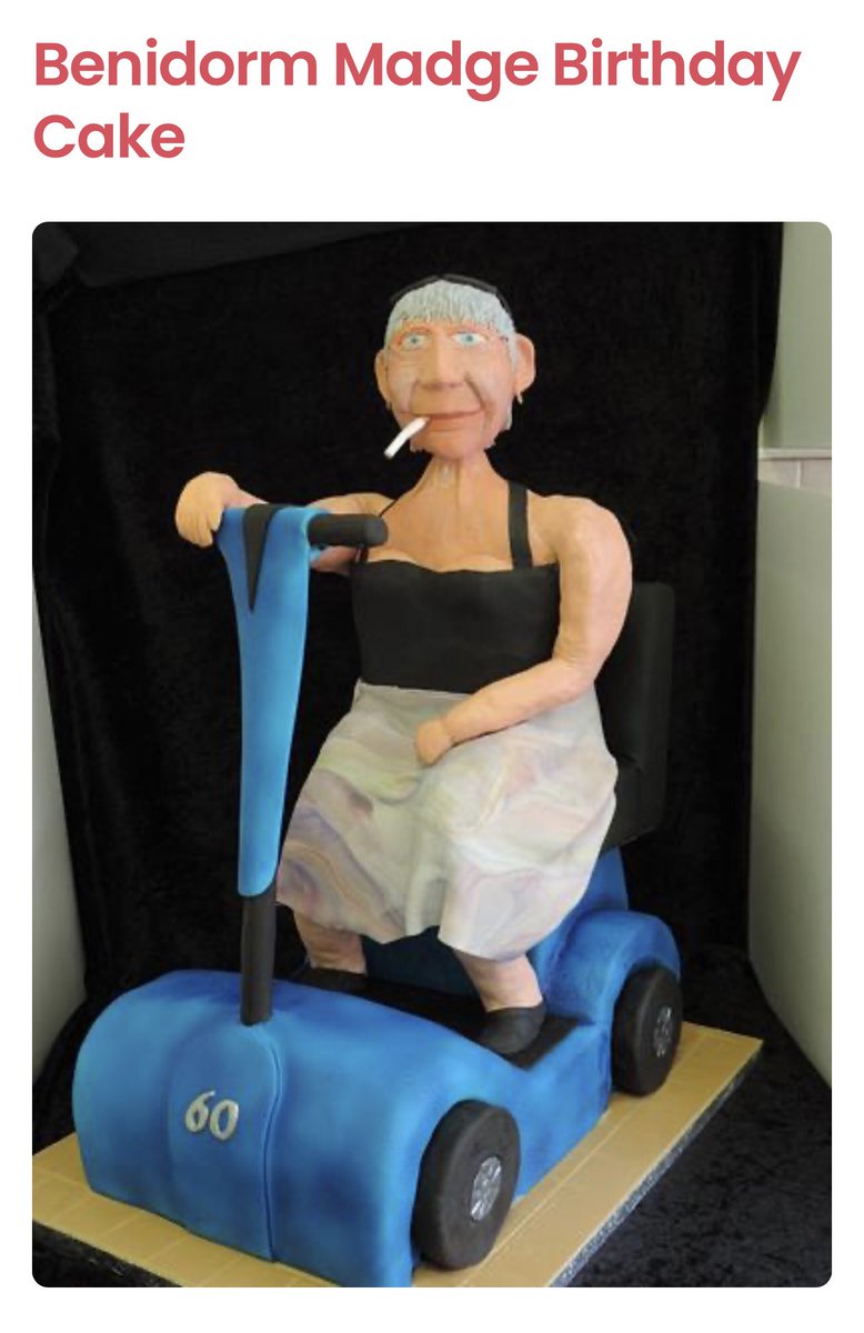 randomstuffxzxz's tweet image. Utterly obsessed with this Madge from Benidorm birthday cake