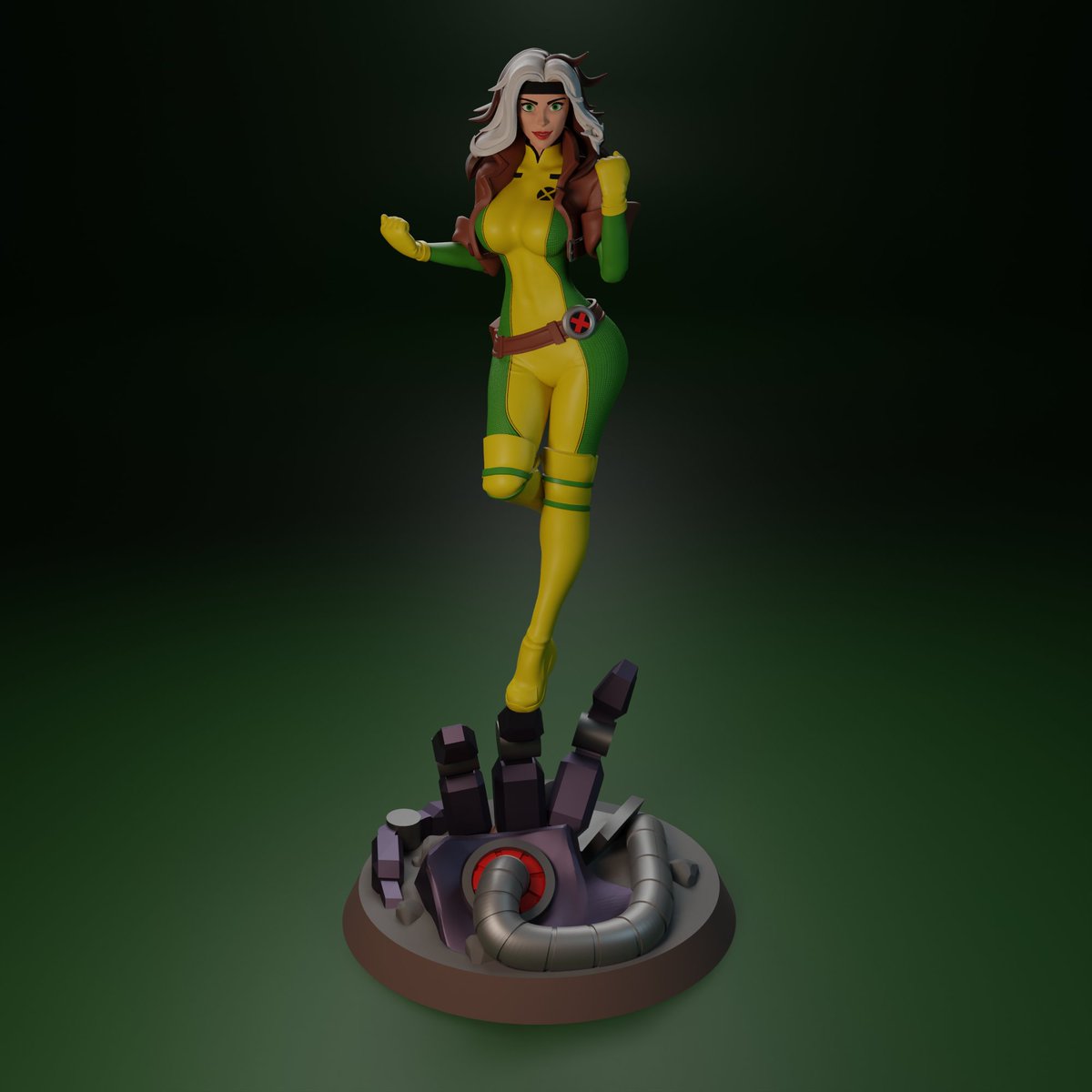 FunserviceStl's tweet photo. Rogue from X-men for 3d print by https://t.co/70g6PjNzWx #stl #waifu #3Dprinting #3dprinter #3d #3DModel #Figures #sculpture #patreon #cute #girl #fanservice #funservice #Rogue #xmen #XMen97 #3dart #mutant https://t.co/WIuvvxg2eX