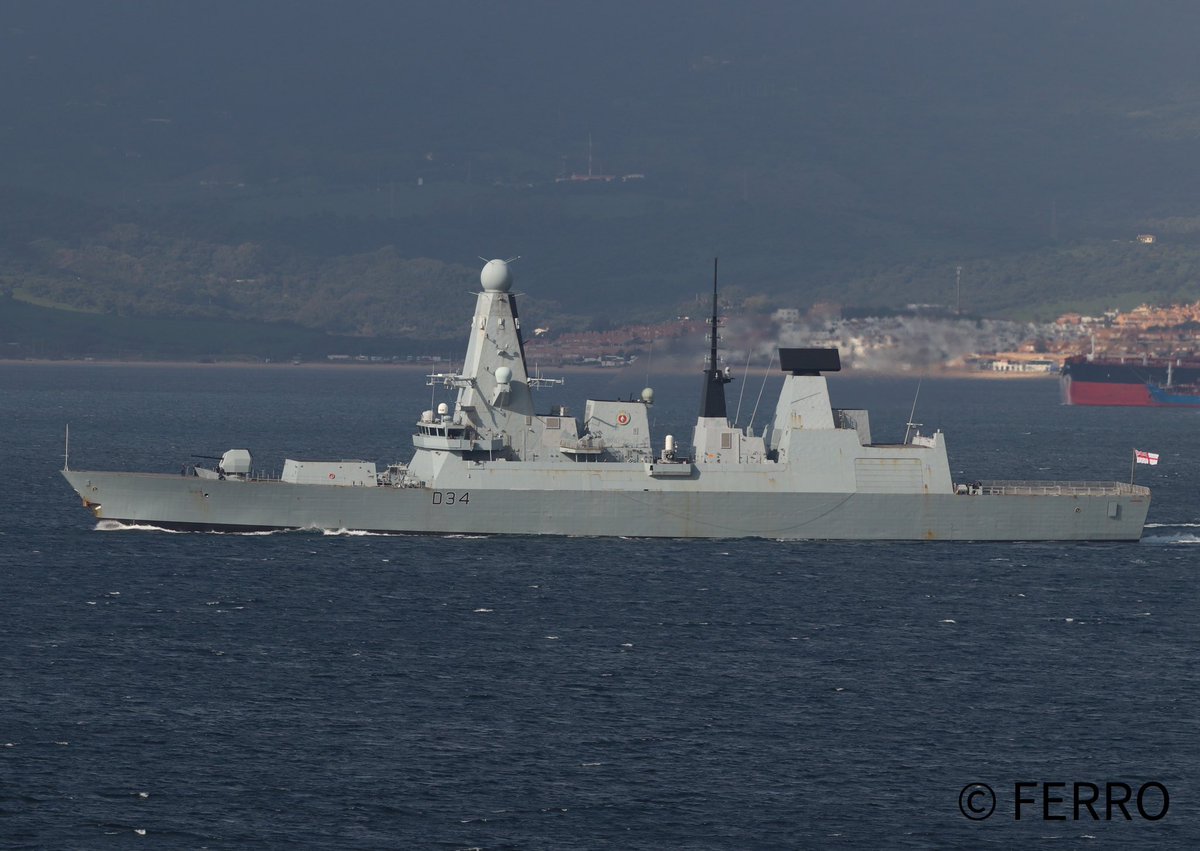 RN destroyer @hmsdiamond departing from Gibraltar this morning. ⚓️
#shipsinpics #ships #shipping #naval #navy #royalnavy @RoyalNavy @air_intel @WarshipCam @seawaves_mag @NavyLookout #warship @MODGibraltar @RNGibSqn