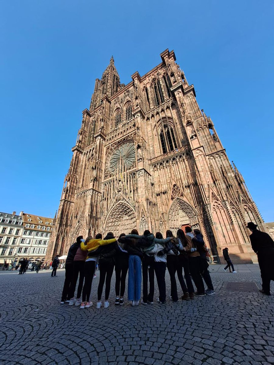 Euroscola Day 1
Today our TY Euroscola delegates explored the Grande-Île of Strasbourg, visiting La Cathédrale Notre-Dame de Strasbourg and Place Guthenberg. They then did a bit of shopping! Tomorrow they will spend the day at the European Parliament