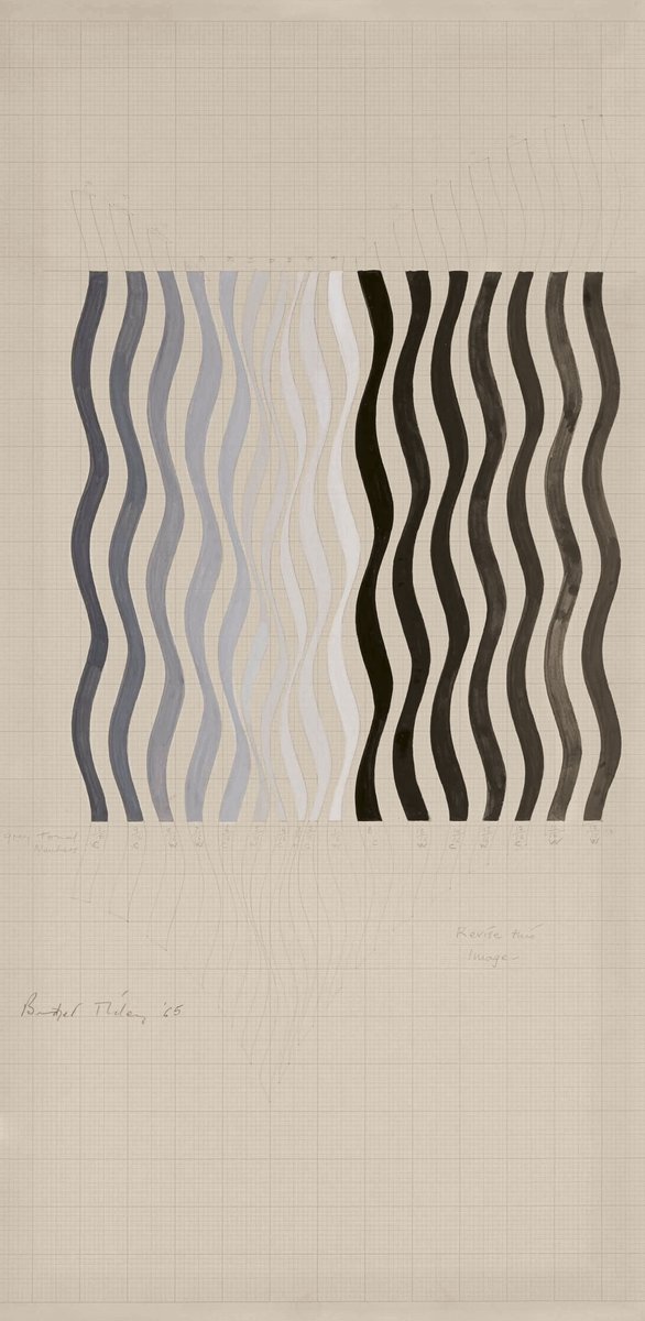 asterisk_run's tweet image. Composition — Bridget Riley (1965)
#opart #abstract #wavepattern #bridgetriley #1965