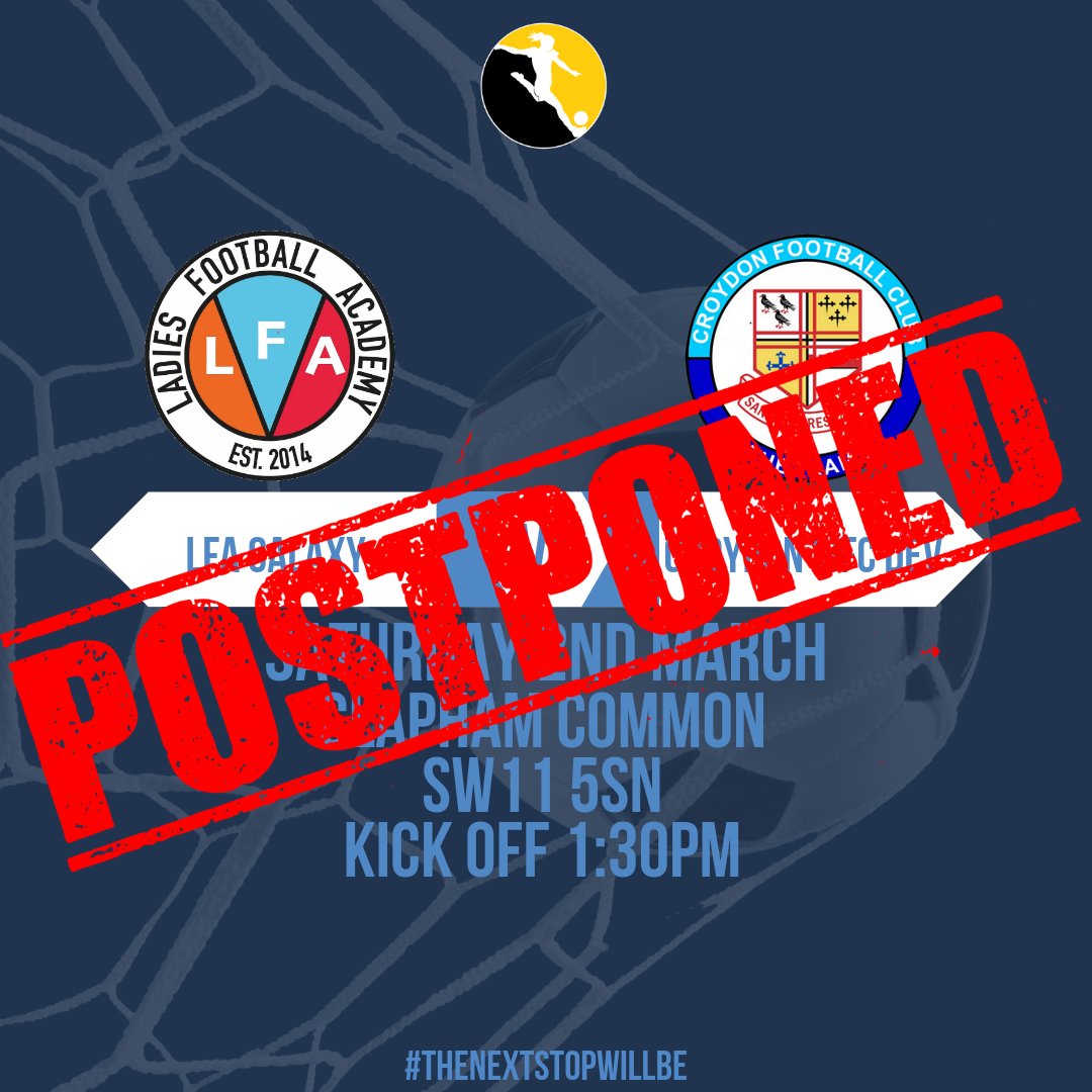 🚨🚨 GAME OFF 🚨🚨 Unfortunately, the Devs game against @ladies_academy Galaxy has been postponed due to a waterlogged pitch