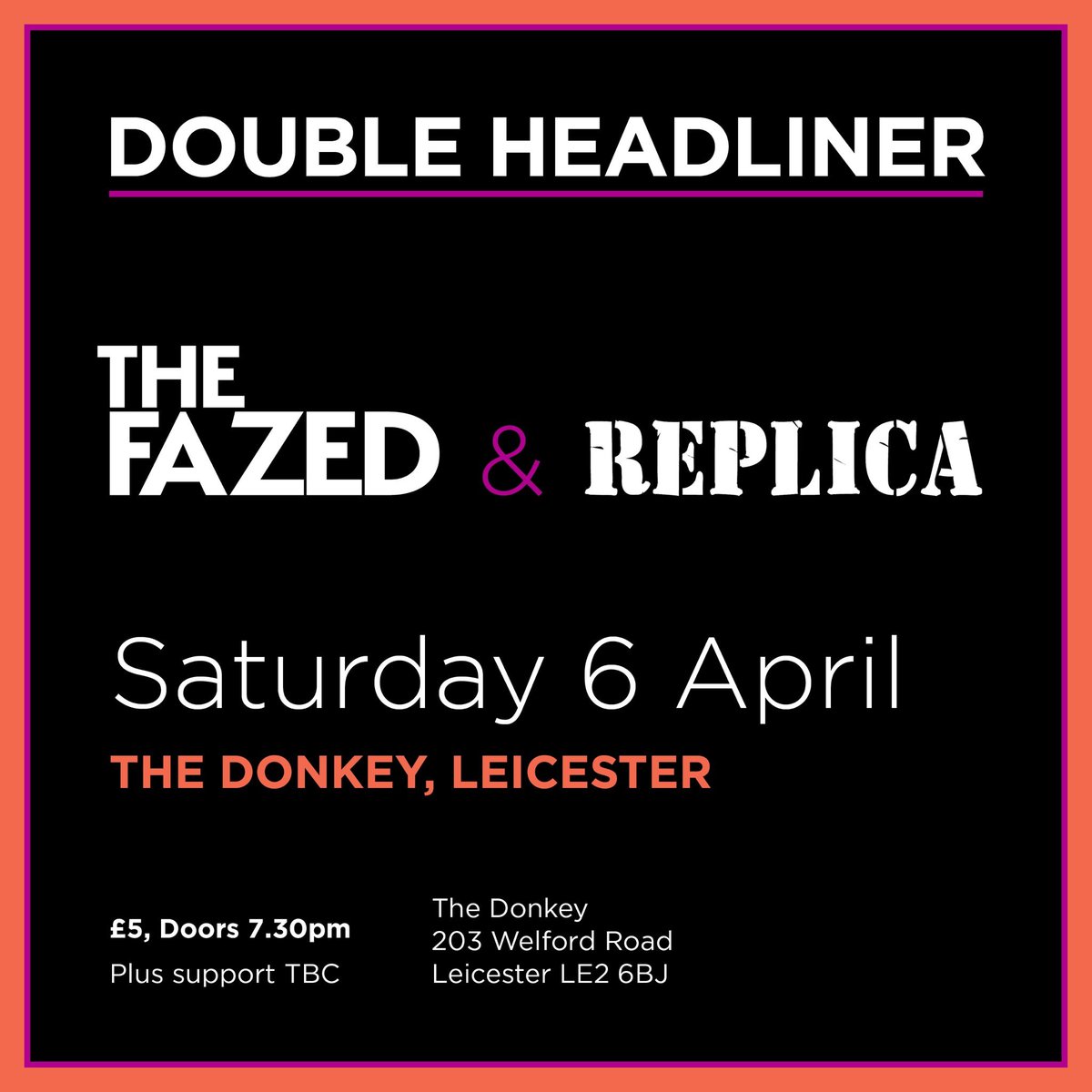 6 APRIL! 👊 THE FAZED NEW SINGLE RELEASE AND DOUBLE HEADLINER SHOW AT THE DONKEY WITH THE EXCELLENT REPLICA! #newmusic2024 #livemusic #DezafRecords