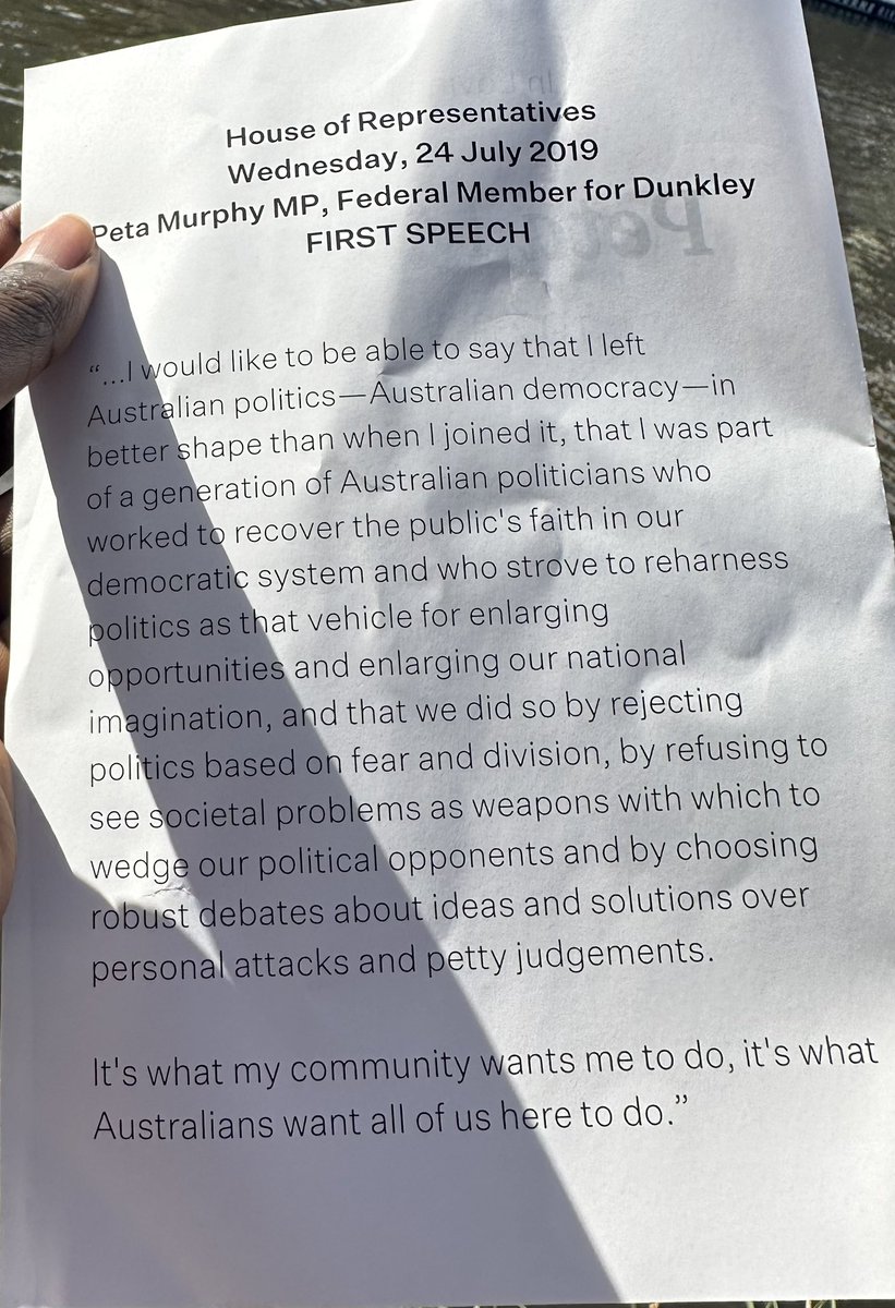 Peta Murphy 

"I would like to be...part of a generation of Australian politicians who.. [enlarged] our national imagination,...by rejecting politics based on fear and division."  

#DunkleyVotes
