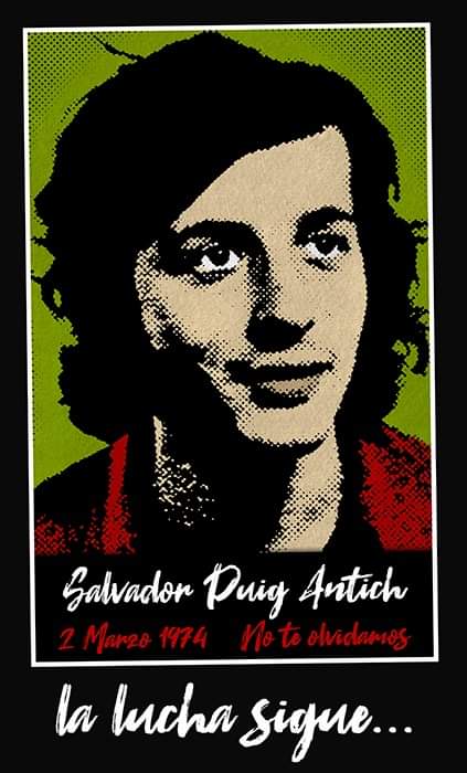cgtsovvall's tweet photo. Hoy se cumplen 50 años de la brutal ejecución de Salvador Puig Antich,  por parte del régimen franquista. El recuerdo de su compromiso y lucha libertaria, permanece y crece.
¡Salvador, la Lucha Sigue, no te olvidamos Hermano!

Artículo en @RojoyNegro_CGT 👉https://t.co/yH0Uf9cDJ2 https://t.co/373t1QtMzi