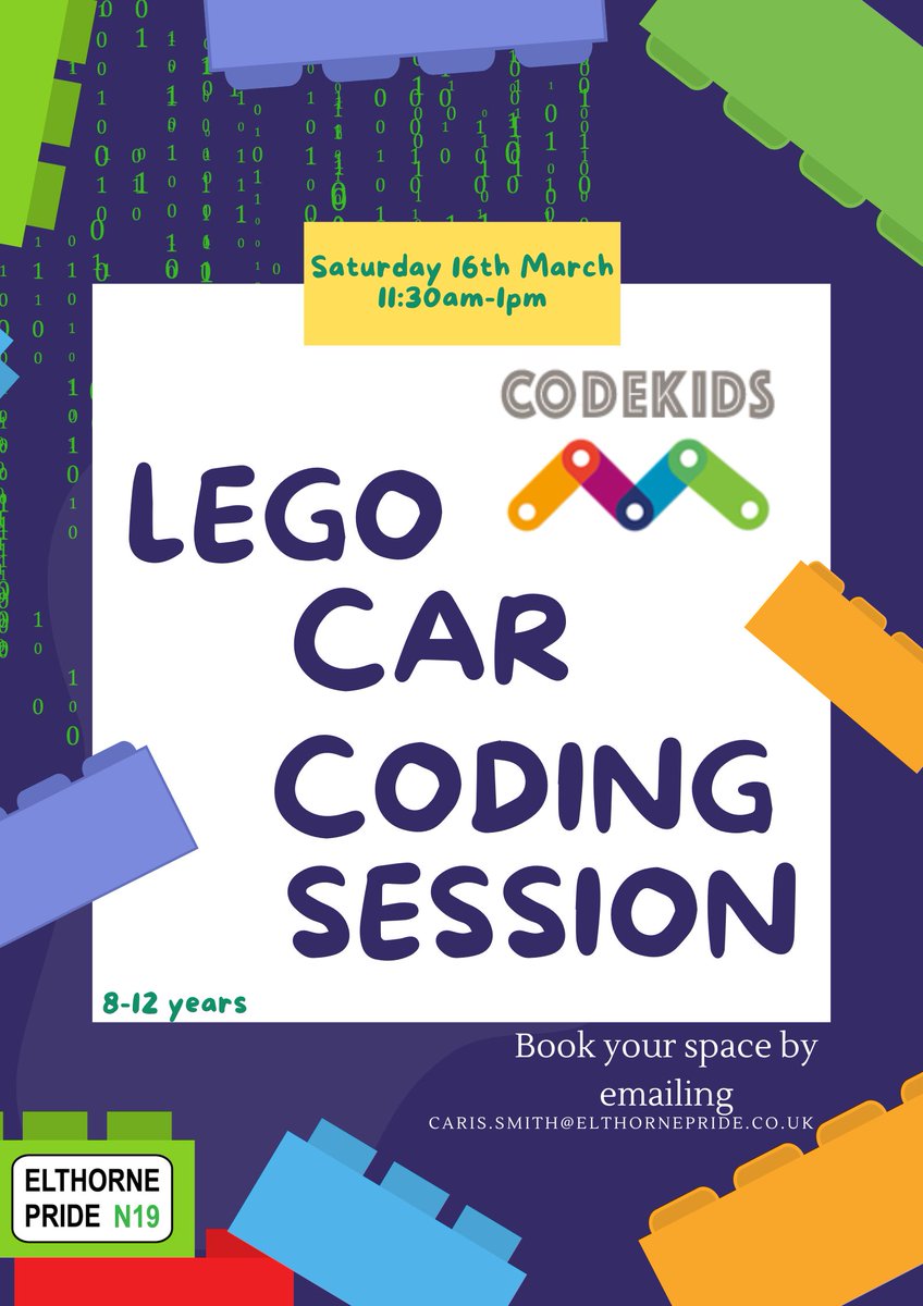 🎉🚗British Science Week Event:
LEGO Car Coding Event! 🚗🎉

Calling all young engineers and coding enthusiasts! Get ready to rev up your creativity and programming skills at our upcoming LEGO Car Coding Event with Code Kids!