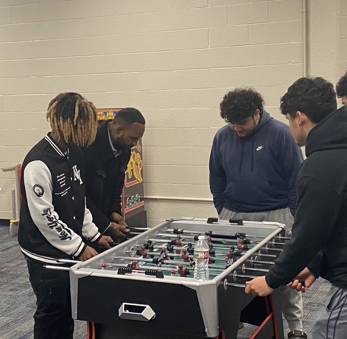 Mr. George  “bonding “ with students or working to show his dominance on the foosball table. <a href="/BSUCCESSACADEM1/">Brazos Success Academy</a>