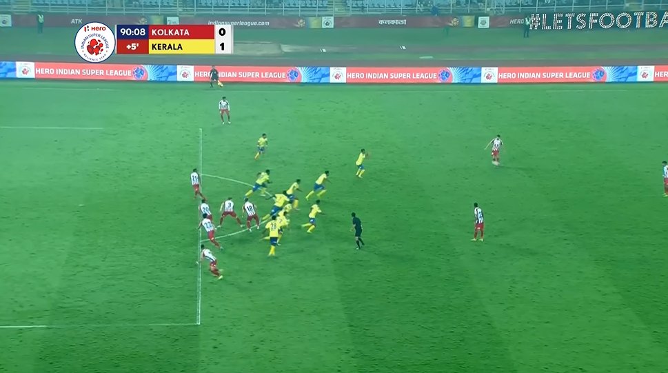 The last time #KBFC beat an Habas' led side was on 12th January 2020 at VYBK.

Yes, when this (@ESchattorie's now famed) offside trap kept ATK at bay for a 1-0 win for the visitors.

Prabir Das, Pritam Kotal & Victor Mongil had started for ATK then. Sahal came on late for KB.