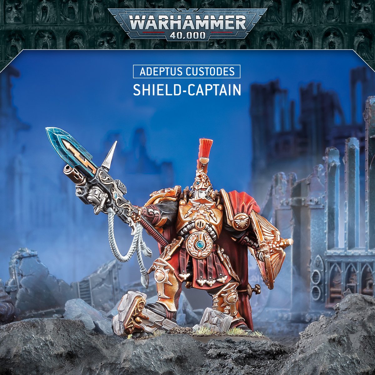 A spear with a built-in melta? Don't throw that at anyone! 

Take a closer look at the new Adeptus Custodes character: ow.ly/QYny50QJJVG

#Warhammer40000 #WarhammerCommunity