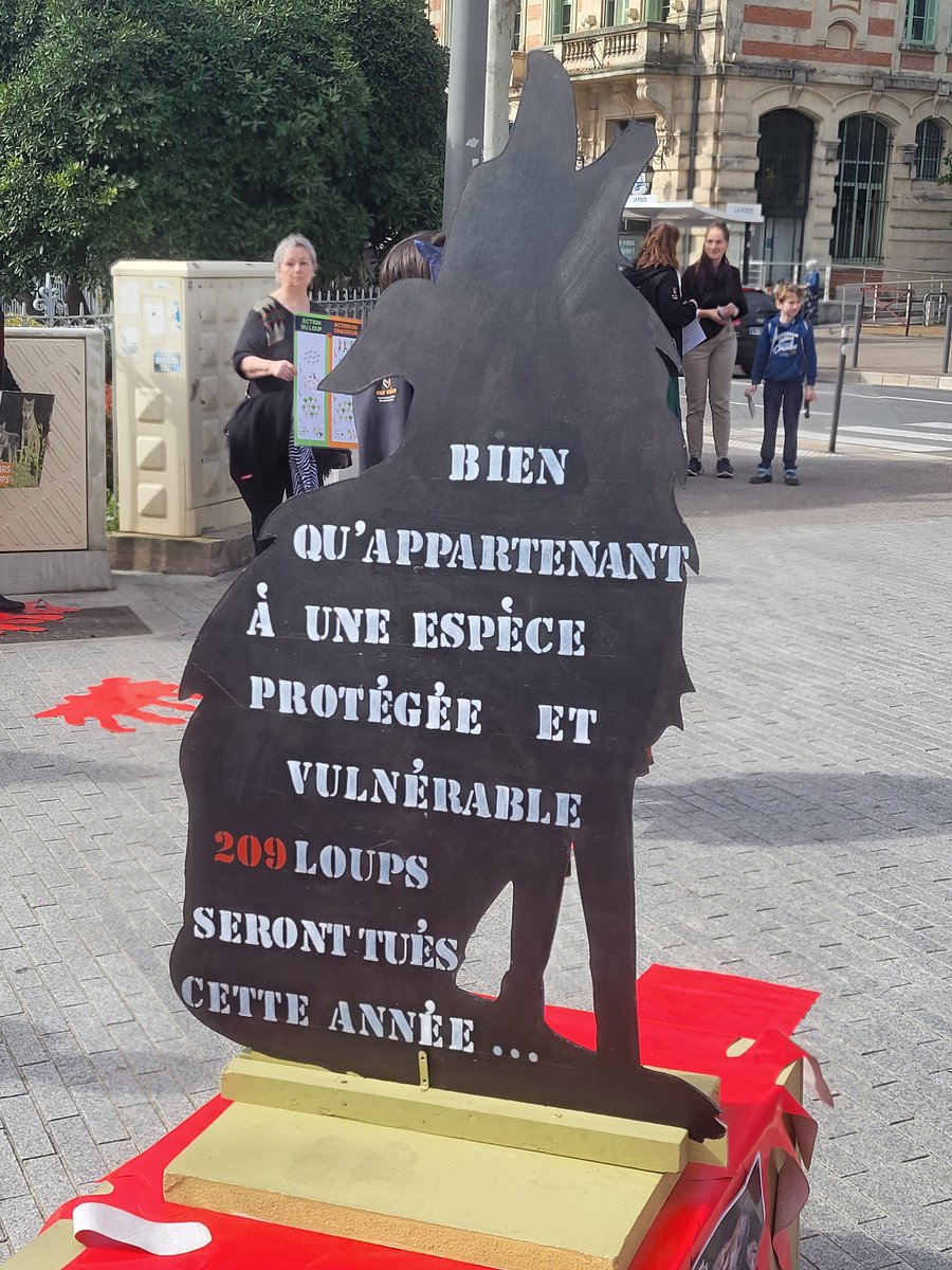 ✊️ En place devant la sous préfecture de Draguignan 
#RespectPourLesLoups