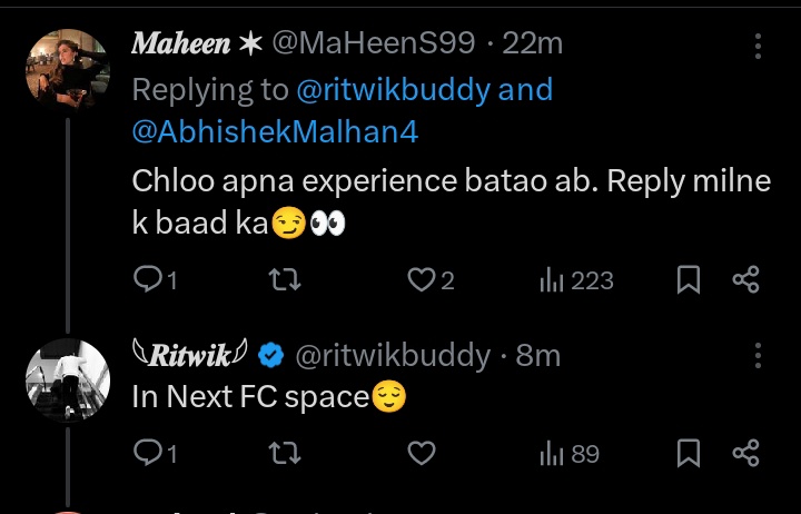 ra_xyz91686's tweet photo. Abhiya se jyada to ritwik or maheen jyada content de rahe he 😂
#abhiya #ritween https://t.co/YIUrGUljmP