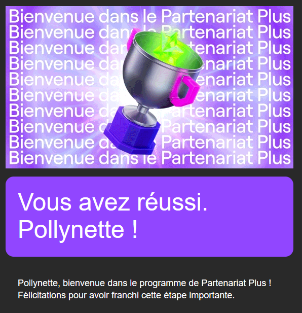 Pollynette's tweet photo. On l'a fait et c'est grâce à vous !!! 🔥 On vient de valider le Partenariat Plus sur @TwitchFR 🤩 Merci merci merciii, vous êtes vraiment les meilleurs <3 Je vous aimeee 😍 https://t.co/BiqHpruhfk