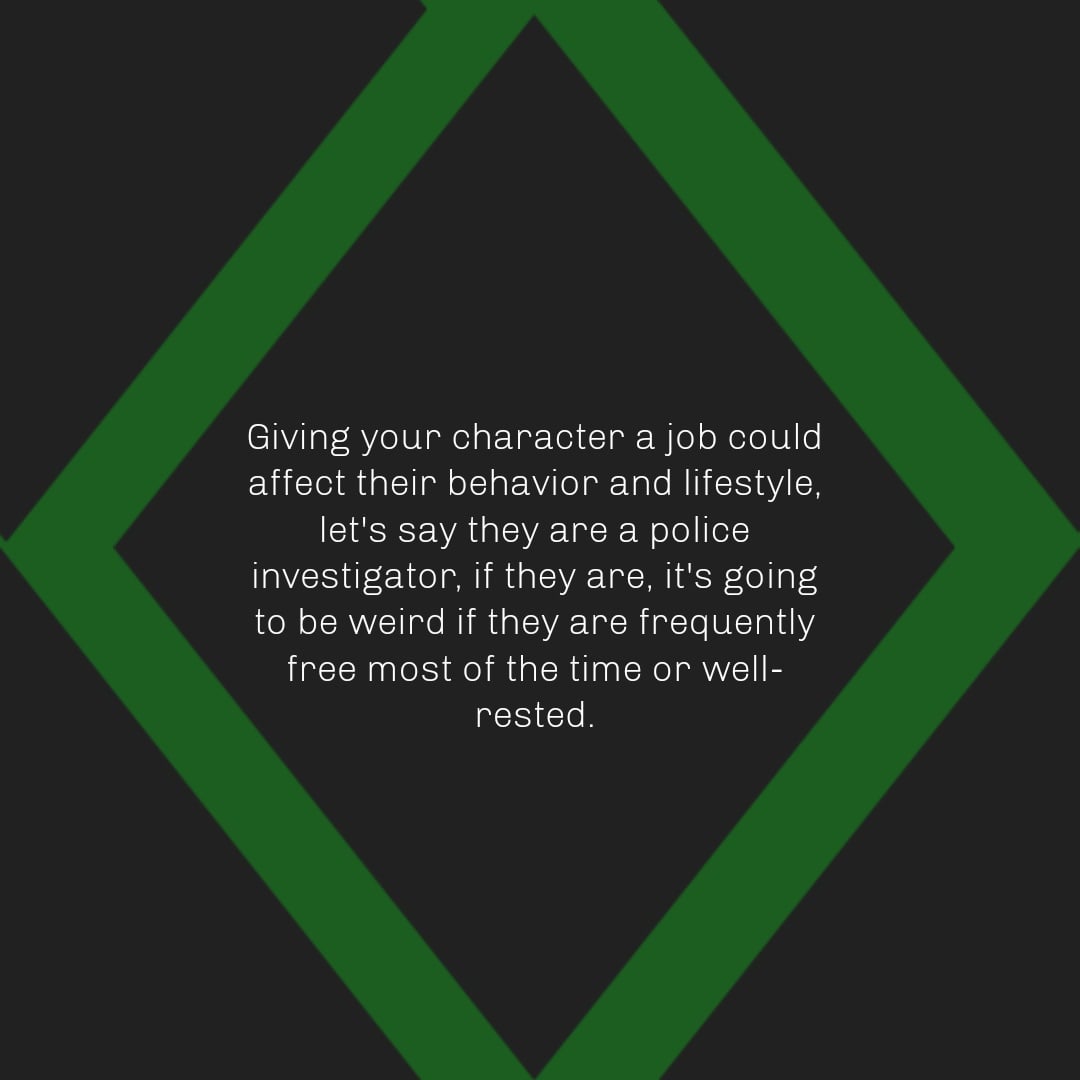 Consider the character’s actual life.

#writingtips #amwriting