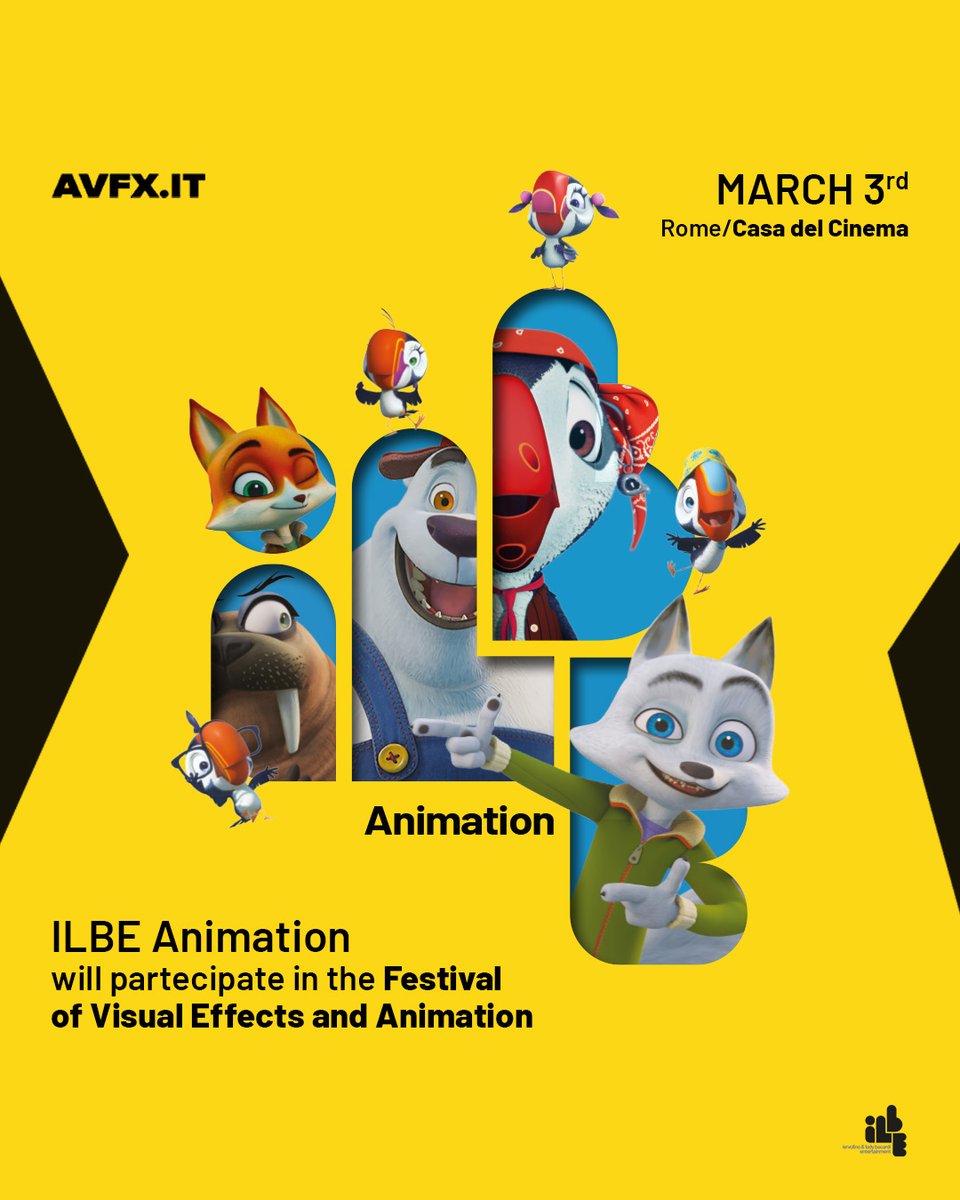 On March 3rd, #ILBEanimation, the innovative animation studio of ILBE, thanks to the collaboration of the Creative Director #GiuseppeSquillaci, will take part in the third edition of the Festival of Visual Effects and Animation CGI at the @CasadelCinema .