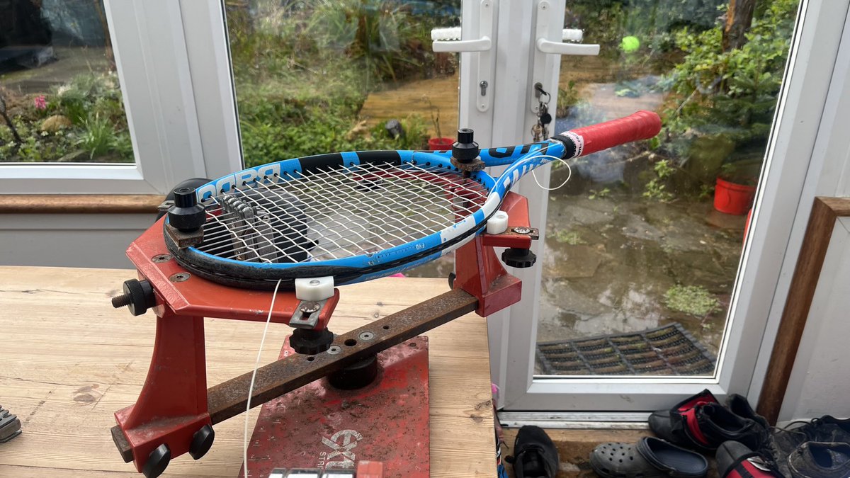 Rackets strung just need the rain to stop