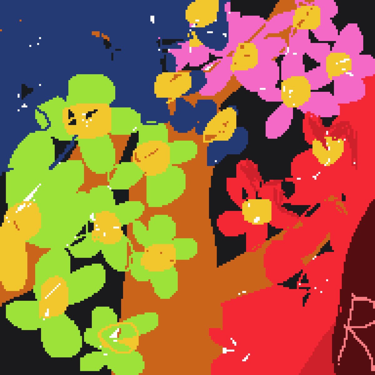 コレは、下から見たオリジナルの虹色の木です…
白い光がさして綺麗なんじゃ無いかと思います!
コレからも描いていきます!(^｡^)🥺