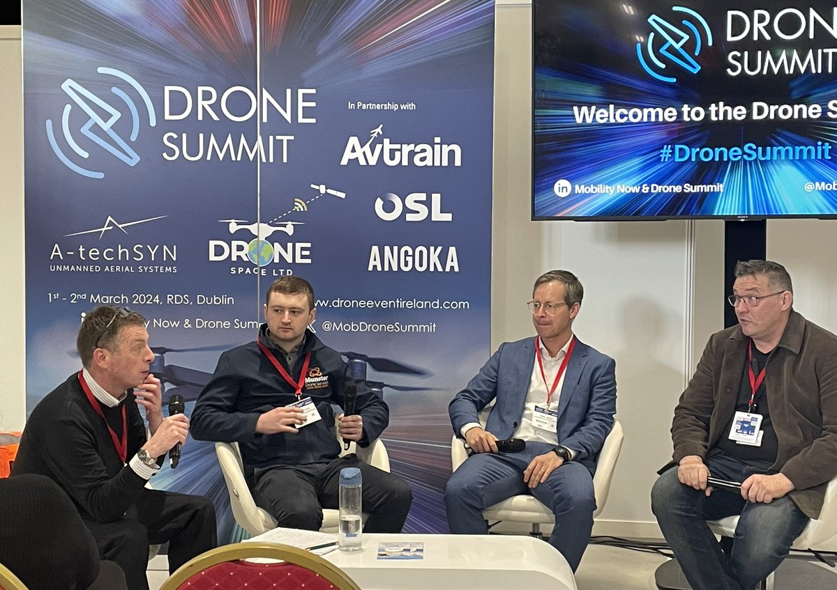 A heartfelt thank you to our esteemed panel, guided by the exceptional moderation of Ian Kiely. Shane O'Leary, Christian Janke &amp; Jonathan Blackmore, your collective wisdom and insights have laid the foundation for building tomorrow's drone experts. 

#DroneSummit