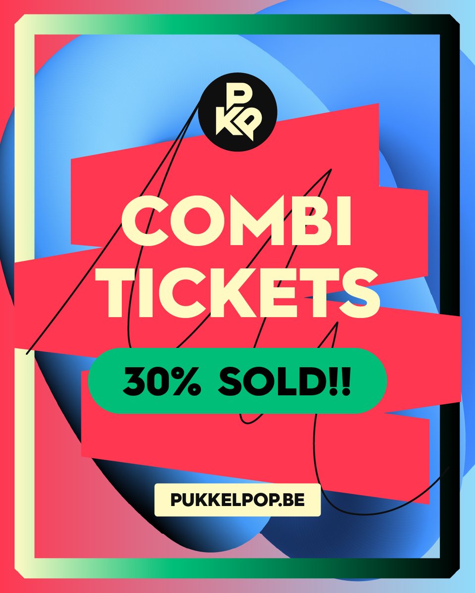 Wow!! Already 30% of the combi tickets sold! Secure your ticket in time! Tickets 👉 pukkelpop.be