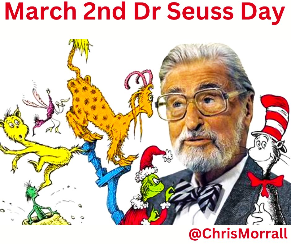 #goodmorning #happysaturday #HappyWeekend #Today is #DrSeussDay & is #DrSeusssBirthday as a career coach I love ♥️'Why fit in when you were born to stand out' 'You have brains in your head. You have feet in your shoes. You can steer yourself any direction you choose.' Enjoy 🎉