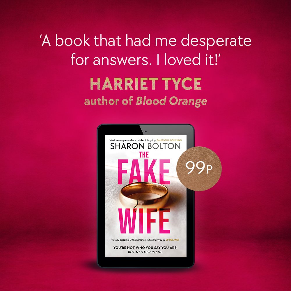 'The twists! The tension! The characters!' ⭐⭐⭐⭐⭐ 'OMG' ⭐⭐⭐⭐⭐ 'I devoured this book in under 24 hours' ⭐⭐⭐⭐⭐ 'Garry Mizon is my 'character of the year'' ⭐⭐⭐⭐⭐ @AuthorSJBolton's The Fake Wife is just 99p for the whole of March! brnw.ch/21wHvhw