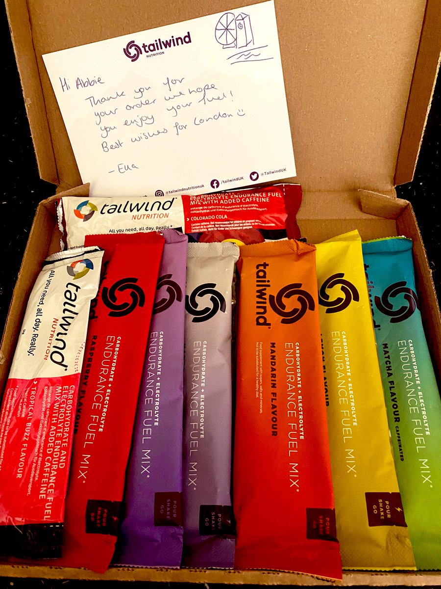 Just received my first order of <a href="/TailwindUK/">Tailwind Nutrition UK</a> 

Super fast delivery and those colours 🤩

Excited to give it a go, as my body doesn’t do well with gels 🤮💩

Anyone else tried it?