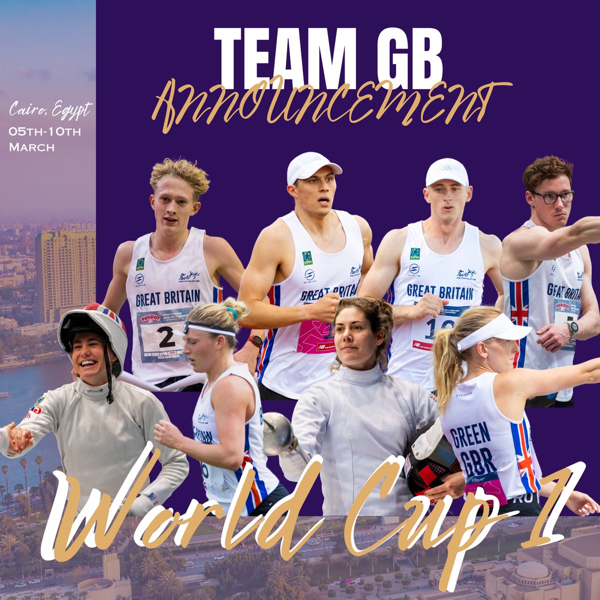 TEAM ANNOUNCEMENT 📣 ⭐️WORLD CUP 1 📍Cairo, Egypt 🇪🇬 05th-10th March MENS🌟 C.BROWN J.CHOONG S.CURRY M.PILLAGE WOMENS🌟 C.FOLLETT K.BRYSON K.FRENCH O.GREEN #BEBRAVE #BEMORE #BEPENTA+ #roadtoparis2024 #paris2024 #worldcup #worldcup2024 #modernpentathlon