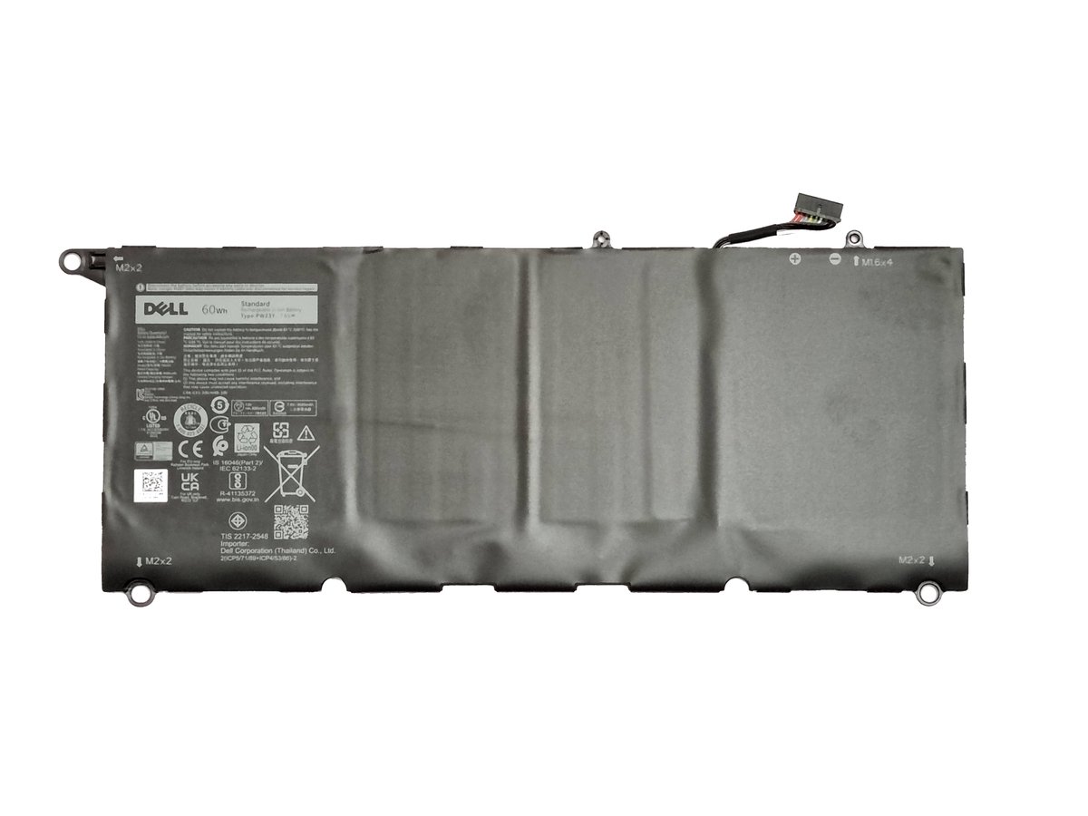 Dell XPS 13 9360 Laptop Battery 60Wh 4 Cell PW23Y TP1GT RNP72 £112.49 
blackcatpc.co.uk/products/dell-… 
Brand new Genuine Dell replacement laptop battery for the Dell XPS 13 9360 PW23Y TP1GT RNP72 - limited stock available 
This original Dell xps 9360 battery replacement is rated for...