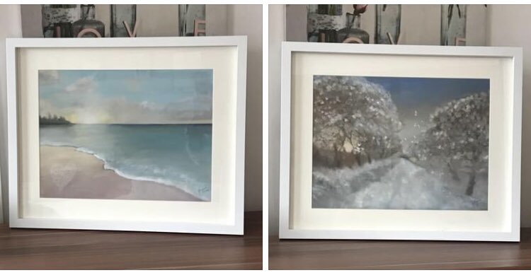 My original paintings in frames. I am taking them to my local art gallery 🖼