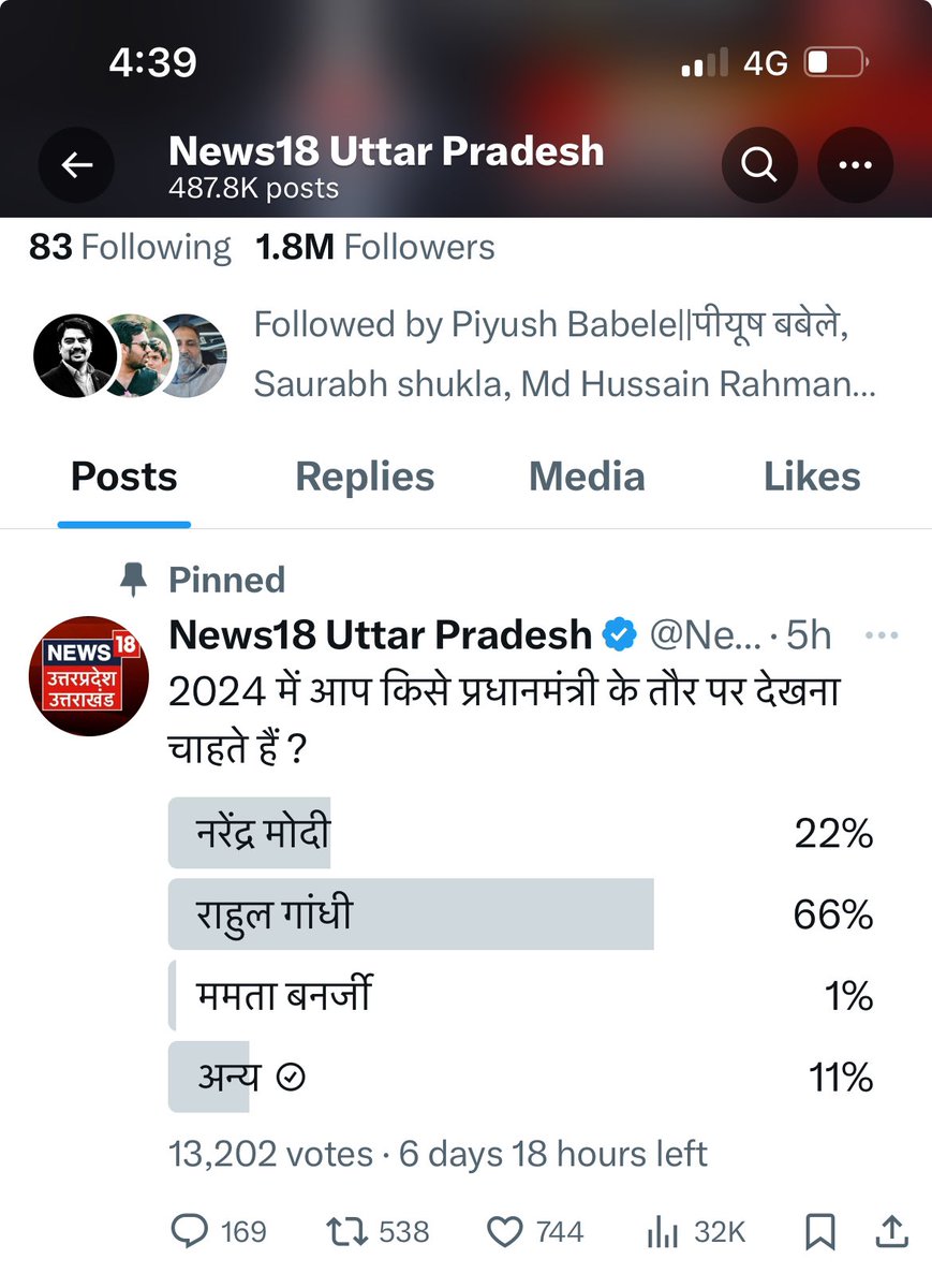 PM के लिए पसंद : राहुल गांधी को 66% , नरेंद्र मोदी को 22 % वोट ! 

राहुल गांधी 2024 में प्रधानमंत्री के तौर पर नागरिकों के सर्वे में अपने निकटतम प्रतिद्वंदी नरेंद्र मोदी से भारी मतों से आगे निकल गए हैं! 
इसको सुरक्षित कर लीजिए इससे पहले कि इसे डिलीट कर दिया जाए! 

यह सर्वे सरकार
