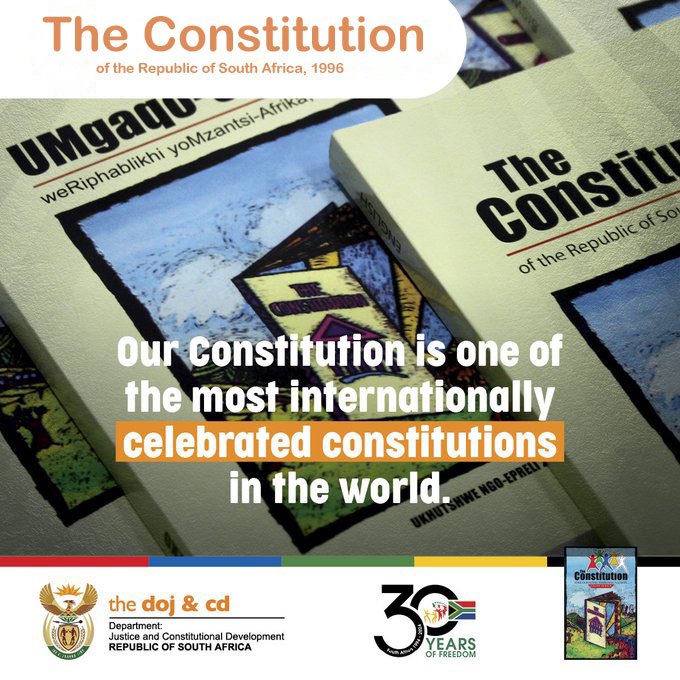SAEmb_Ankara's tweet image. #TheConstitution of the Republic South Africa is one of the most internationally celebrated constitution in the world. #30YearsOfFreedom 🇿🇦