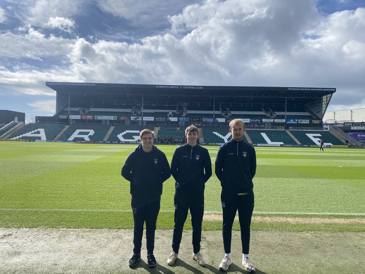 Marjons student’s who have organised a Match Day programme today <a href="/Argyle/">Plymouth Argyle FC</a> with <a href="/ArgyleTrust/">Argyle Community Trust</a>