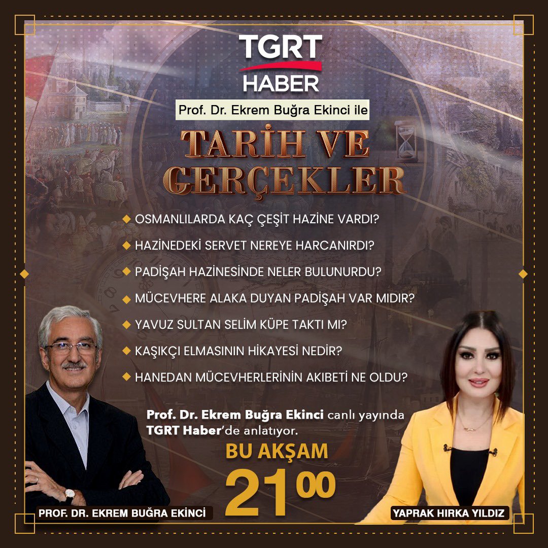 Saat 21:00 da bekleriz… <a href="/ErcanSeki/">ERCAN SEKİ</a> <a href="/EkremBEkinci/">Ekrem Buğra Ekinci</a> <a href="/yakupsaglam/">Yakup Sağlam</a> <a href="/tgrthabertv/">TGRT HABER</a> <a href="/okankaramisa/">Okan Karamisa</a>