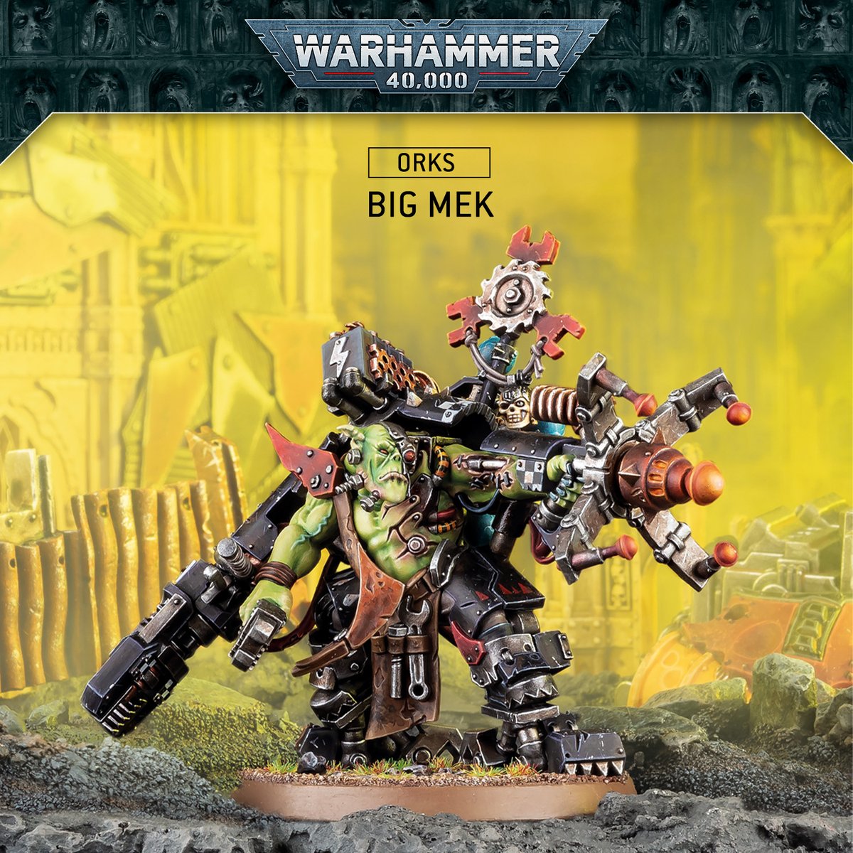 If he can't fix it, he can krump it!  💚

Get a closer look at the new Ork Big Mek: ow.ly/KZNp50QJJXa

#Warhammer40000 #WarhammerCommunity