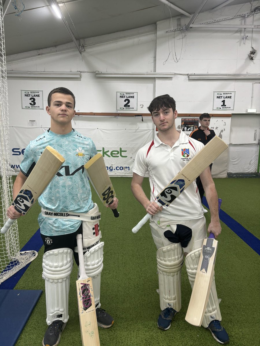 Serious Cricket (@seriouscricket) on Twitter photo Ali (<a href="/milfordccsurrey/">Milford Cricket Club</a>) and Ben (<a href="/grayshottcc/">Grayshott CC</a>) ready to test their bats in the net lanes. #TBYB24 Ali (<a href="/milfordccsurrey/">Milford Cricket Club</a>) and Ben (<a href="/grayshottcc/">Grayshott CC</a>) ready to test their bats in the net lanes. #TBYB24