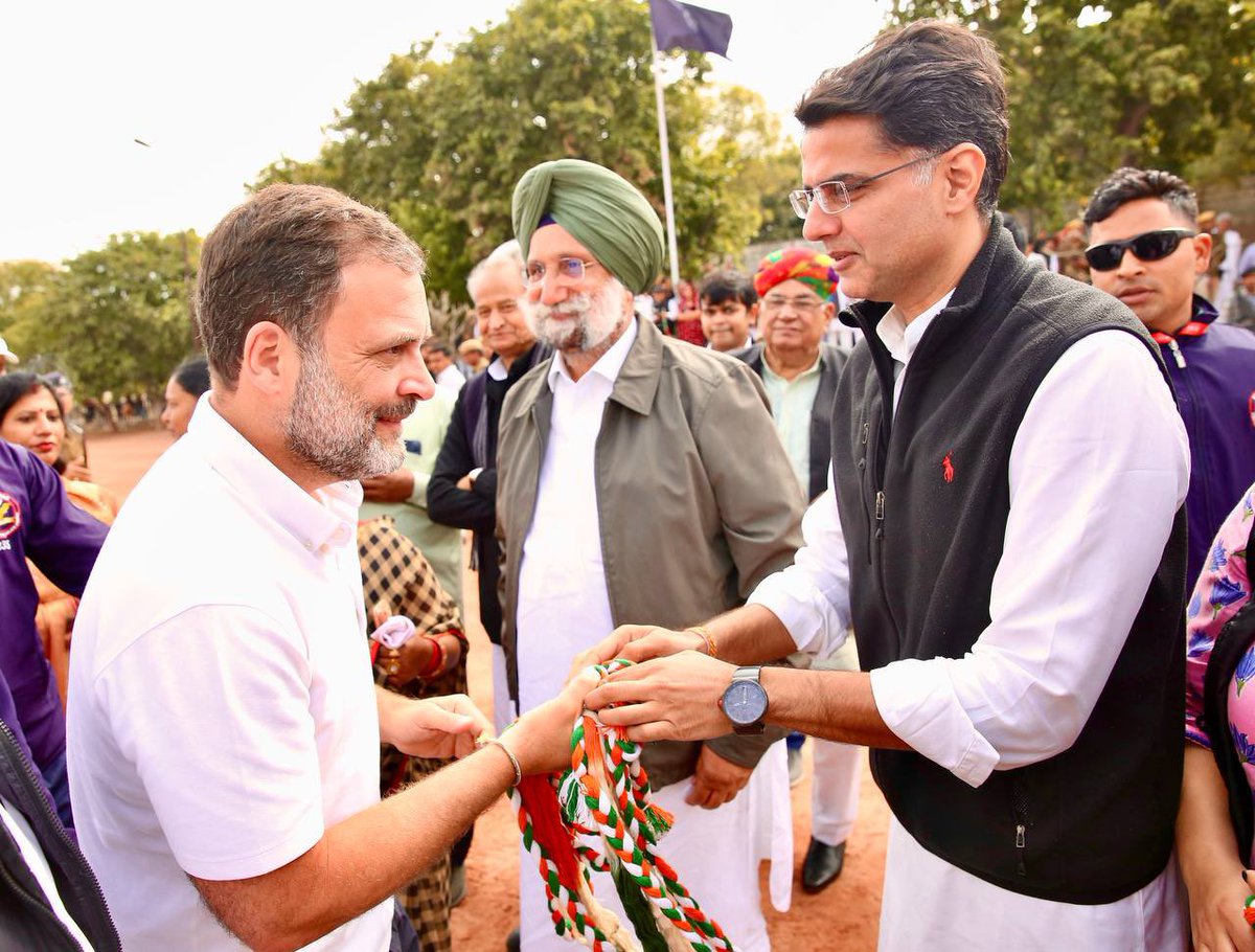 Rahul Gandhi with Sachin Pilot in Dholpur, Rajasthan today.

Two of the most loved Congress leaders ❤️