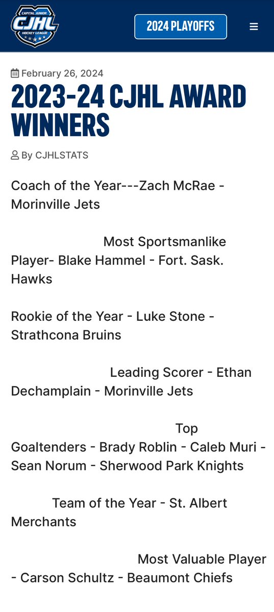 Capital Junior Hockey League tweet media