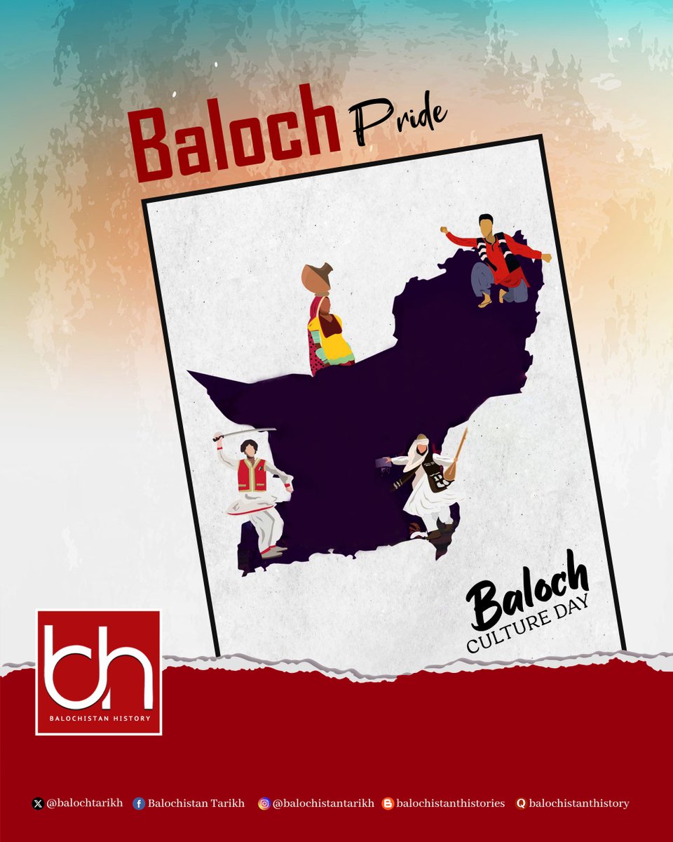 March 2nd marks #BalochCultureDay, celebrating the vibrant heritage of #Balochistan. From traditional attire to lively dances, it's a day of pride and unity for the #Baloch community worldwide. Let's cherish and preserve the rich culture of Balochistan together.

#History