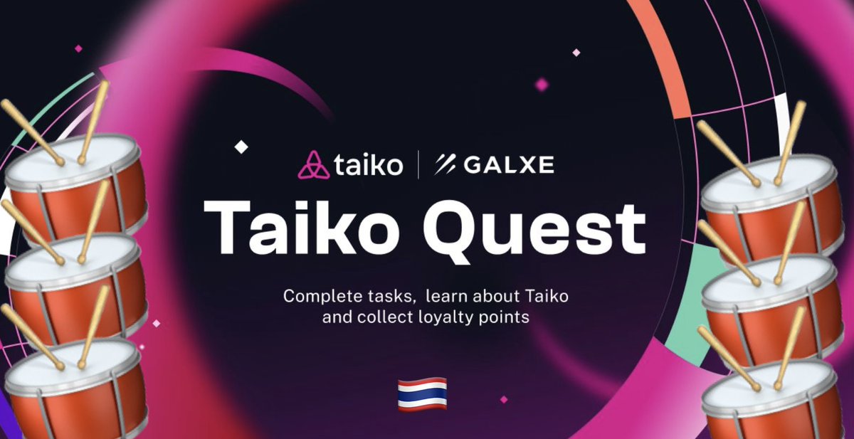 🥁 รวมวิธีทำเควส Galxe ของ Taiko ทุกอันแบบจับมือทำ ไม่เกิน 20 นาทีจบ! ⚡️⚡️⚡️ 

ลุย! (รัวกลองงงงง)🥁🥁🥁 👇