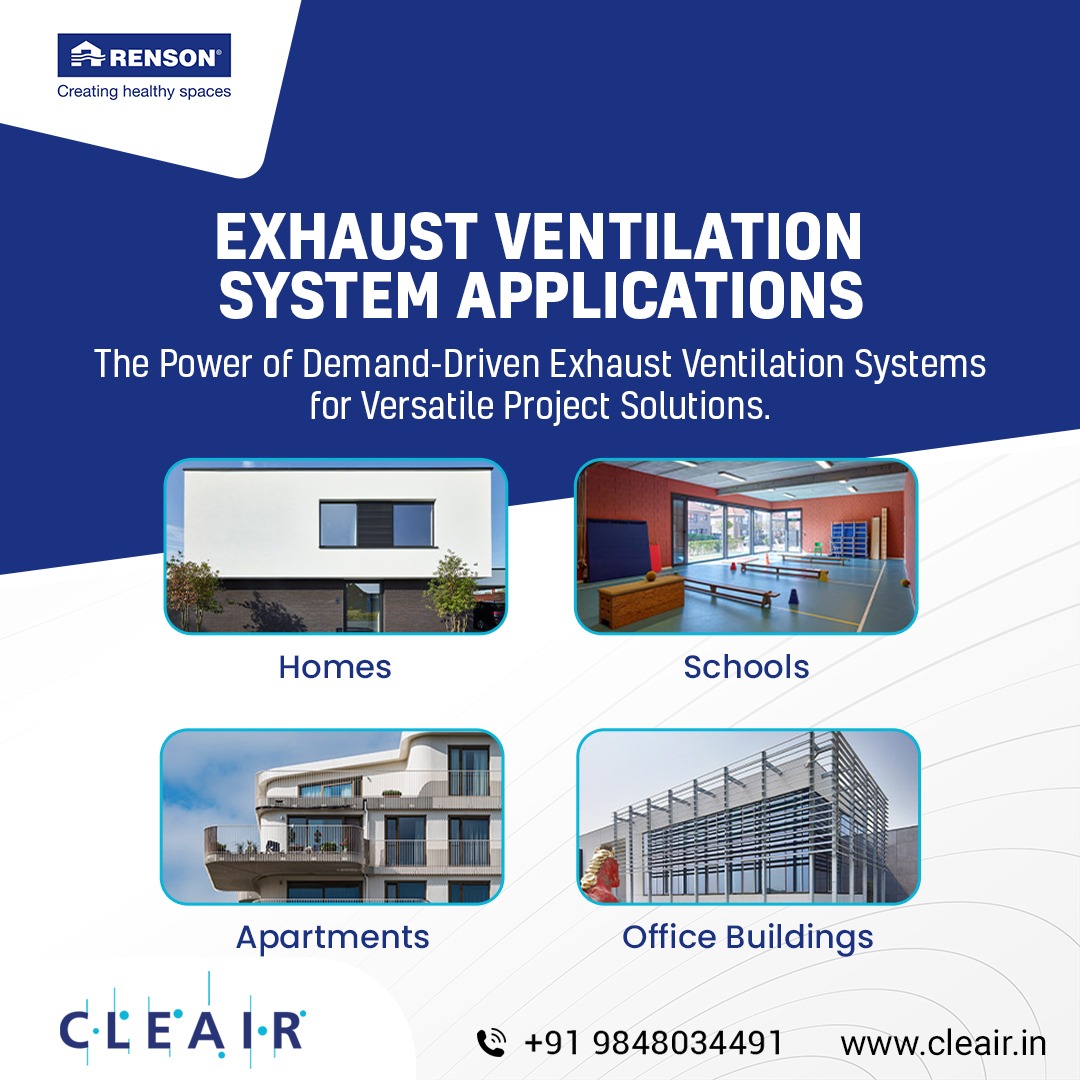 Unlock the power of demand-driven exhaust ventilation systems for versatile project solutions!

Contact us at +91 9848034491 to learn more and breathe easier today!

#cleair #renson #rensonventilationsystem #exhaustventilationsystem #rensonventilation #breatheclean