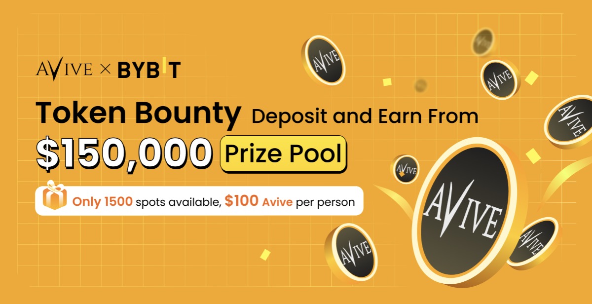 🌟 Avive x Bybit Token Bounty Alert! 🌟 🏆 Jump into a $150,000 Prize Pool with limited access - only 1,500 spots up for grabs! 🚀 Exclusive Step: Use the #Avive link (avive.world/avive_bybit) to sign up on #Bybit, make your deposit, and unlock FREE rewards! ⏰ Hurry! - first