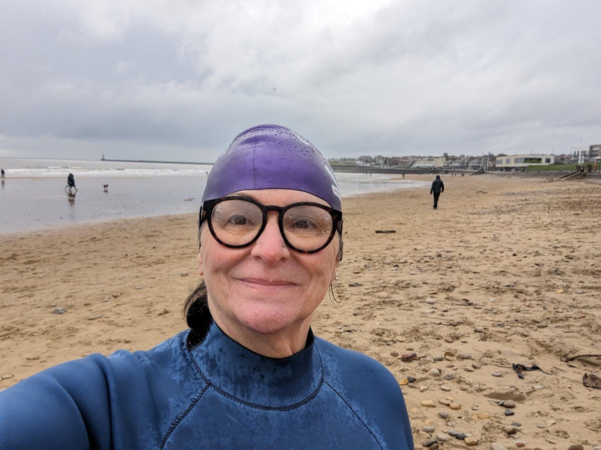 This morning I swam in the rain, in the north sea, in the company of steadfast women & we laughed for the joy of it. & I worshipped God whose grace & faithfulness let me discover I could be a woman who swam in the sea and laughed. What joy can God help you discover in yourself?