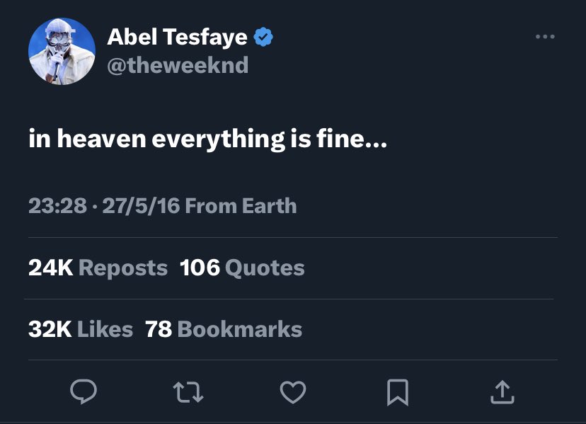 old abel tweets (@oldtheweeknd) / Posts / X