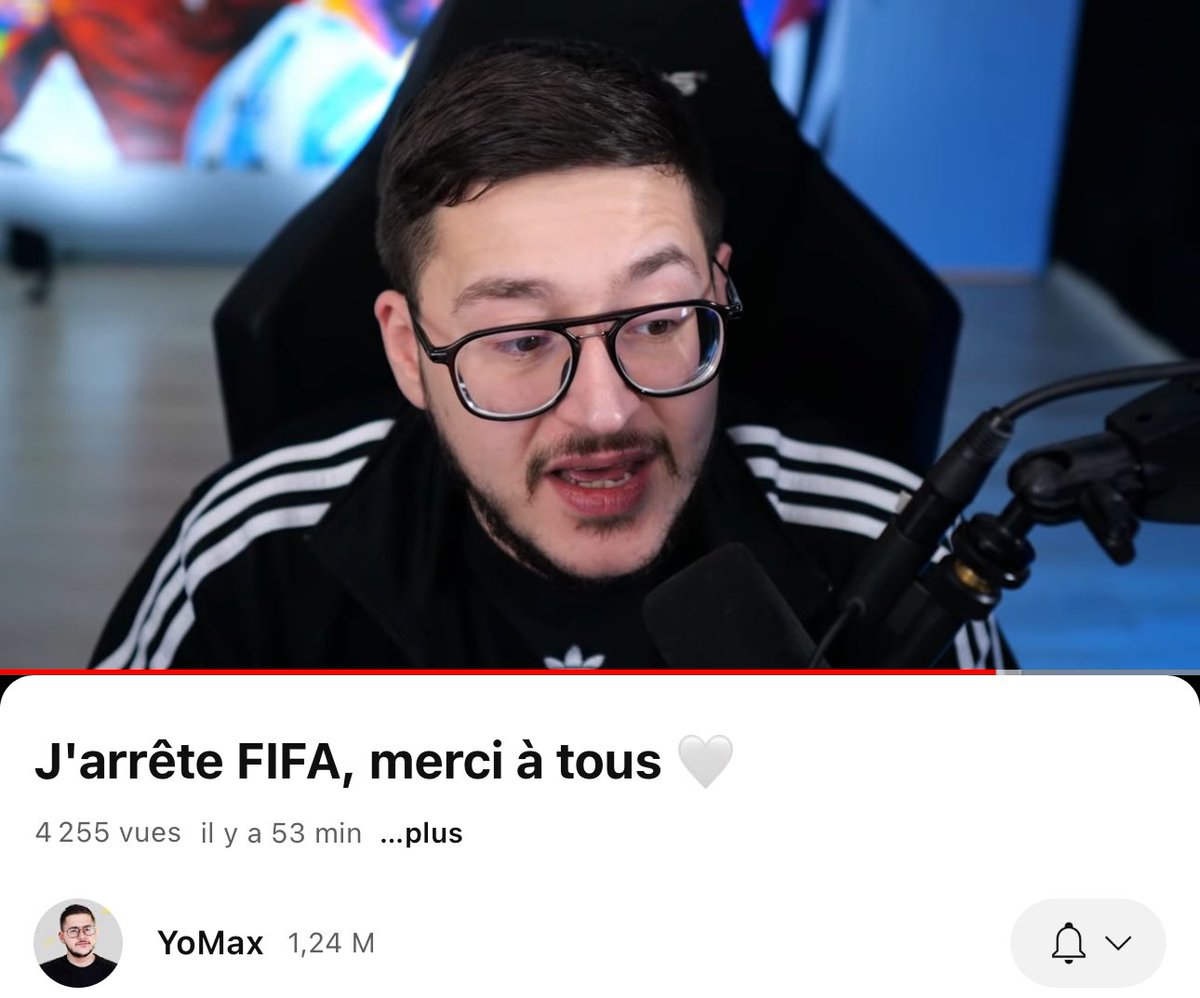 YoMax qui arrête les vidéos sur FIFA.. merci pour le contenu qu’il nous a proposé on oubliera pas