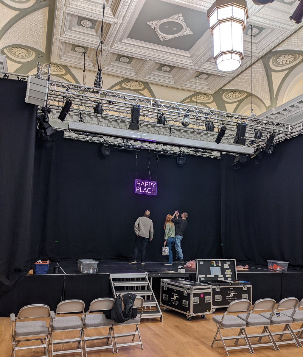 Tonight's the night 🥳

Happy Place at <a href="/SkiptonTownHall/">Skipton Town Hall</a>, 7.30pm for our <a href="/RuralArts/">Rural Arts</a> tour 💥

If the comedy, puppetry or physical theatre doesn't tickle your fancy, they have a 10/10 disco ball. Ticket link below 👀

🎟️linktr.ee/forgetaboutthe…
#theatre #comedy #happyplace