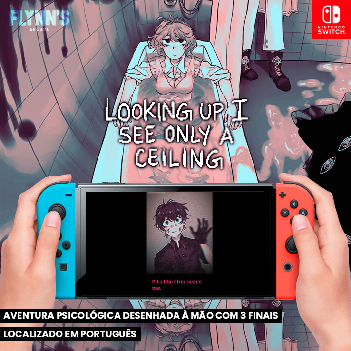danielreen's tweet photo. #SORTEIO🎉 #GIVEAWAY
"Looking Up I See Only A Ceiling" é o novo lançamento da @FlynnsArcades no Nintendo Switch e você pode ganhar uma chave! Pra participar:

- Me segue
- 🔄+💙
- Comente esse tweet dizendo se já jogou algum visual novel. Libero a chave hoje (02/03) https://t.co/T5DcYe1dZZ